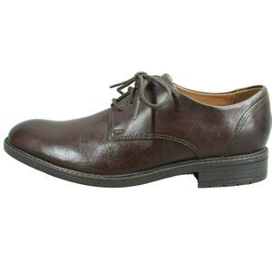 Clarks Truxton Brown Leather Lace Up Casual Oxford Dress Shoes Size 8 M